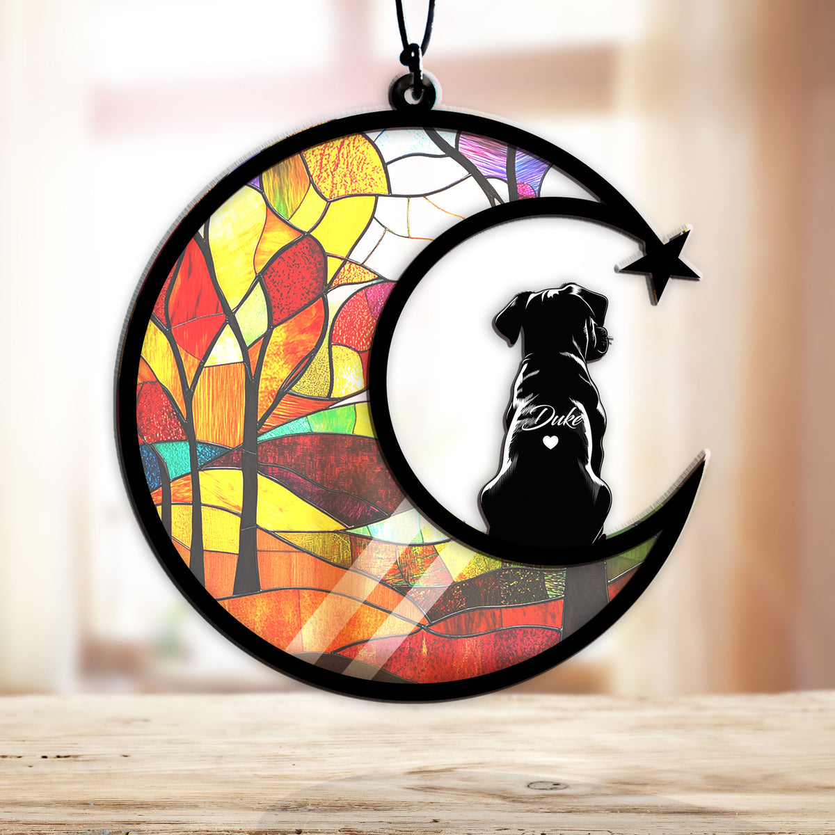 Personalized boxer 1 pet memorial garden stake with pet name and dates
