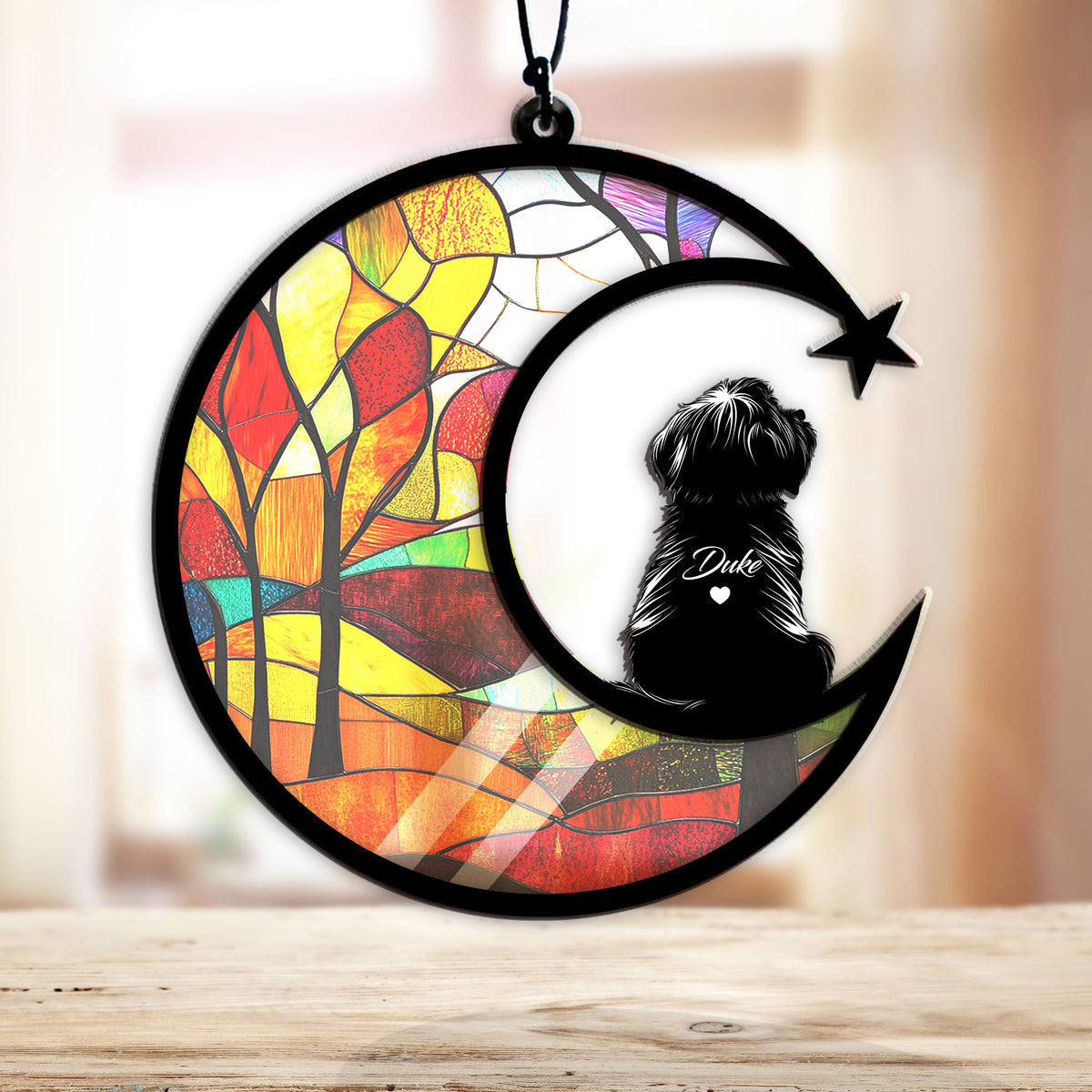 Personalized shih tzu pet memorial garden stake with pet name and dates