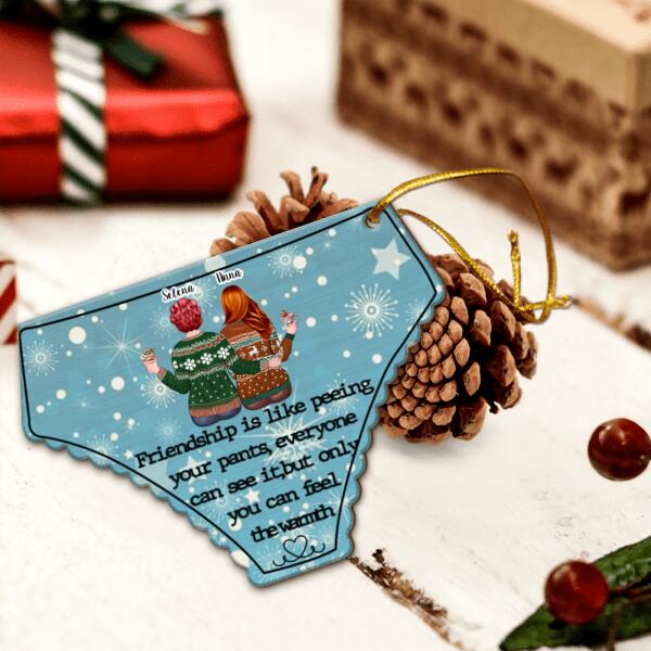 Personalized best friend funny custom wooden ornament with pet name