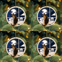 Thumbnail for Dog Lovers Layered Ornament Dog Looking Santa Through Window Personalized Christmas Gift