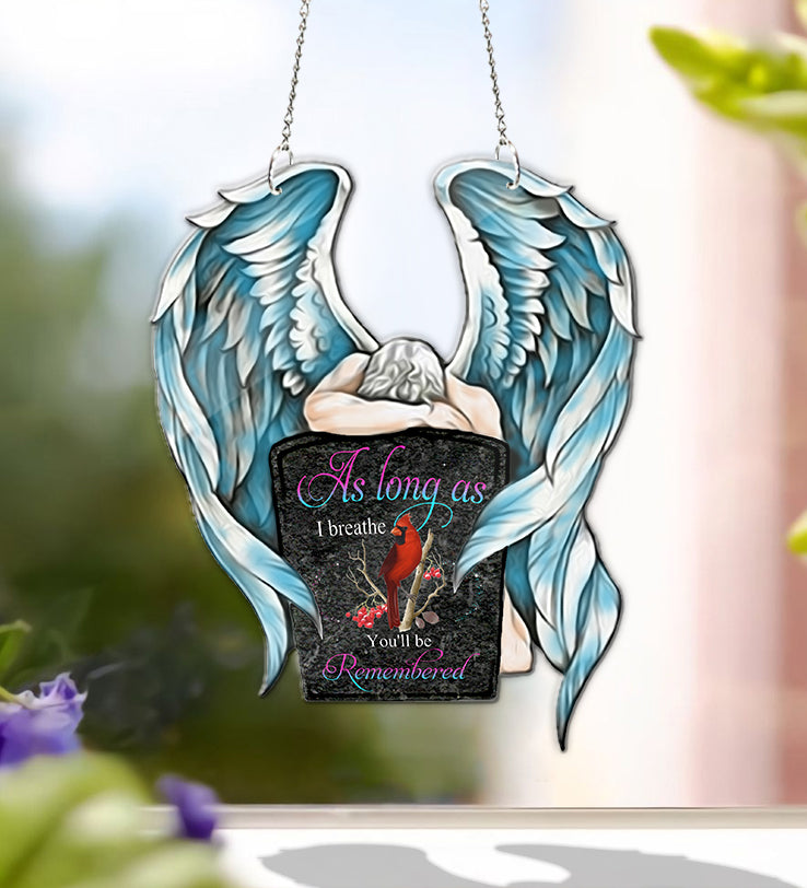 Personalized in loving memory suncatcher custom memorial garden stake with pet name and dates
