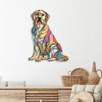 Thumbnail for Abstract Golden Retriever Metal Wall Art, Whimsical Home Decor for Dog Lovers, Housewarming Gift