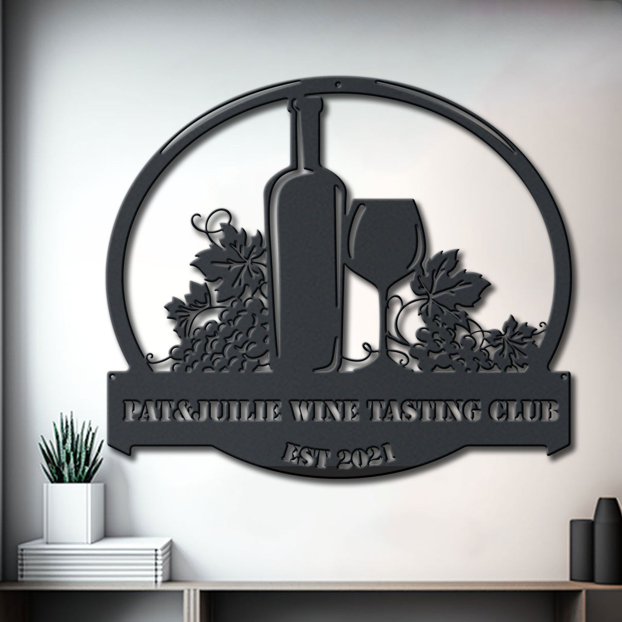 Wine Name Metal Wall Art Idea For Wall Decoration Personalized