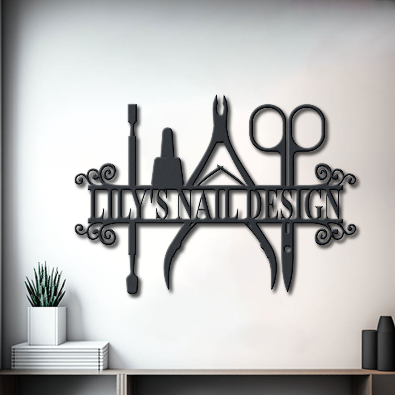 Nail Salon Shop Name Metal Wall Art Idea For Wall Decoration Personalized