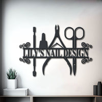 Thumbnail for Nail Salon Shop Name Metal Wall Art Idea For Wall Decoration Personalized