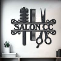 Thumbnail for Hair Salon Personalized Name Metal Wall Art Idea For Wall Decoration