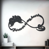 Thumbnail for Dog Lovers Forever In My Heart Personalized Name Metal Wall Art