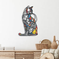 Thumbnail for Abstract Cat Metal Wall Art, Unique Feline-Inspired Decor, Perfect for Modern Homes, Ideal Cat Lover Gift