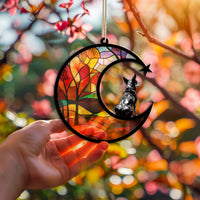 Suncatcher Ornament Blue Heeler Memorial, Dog Ornament Home Decor, Pet Loss Gift, Thoughtful Christmas Gift