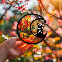 Suncatcher Ornament Corgi Memorial, Dog Ornament Home Decor, Pet Loss Gift, Thoughtful Christmas Gift