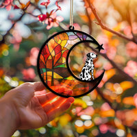 Suncatcher Ornament Dalmatian Memorial, Dog Ornament Home Decor, Pet Loss Gift, Thoughtful Christmas Gift