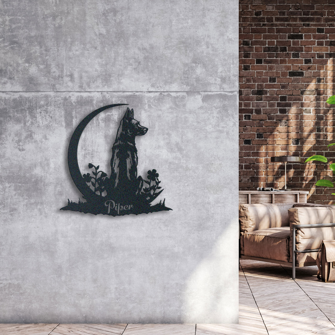 German Shepherd Metal Wall Art, Personalized Home Decor Gift, Ideal Gift for Dog Lovers