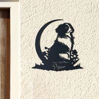 Japanese Chin Metal Wall Art, Personalized Home Decor Gift, Ideal Gift for Dog Lovers