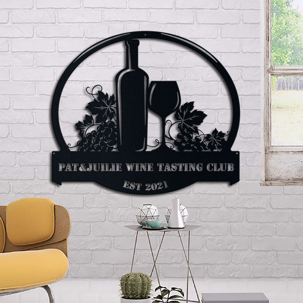 Wine Name Metal Wall Art Idea For Wall Decoration Personalized