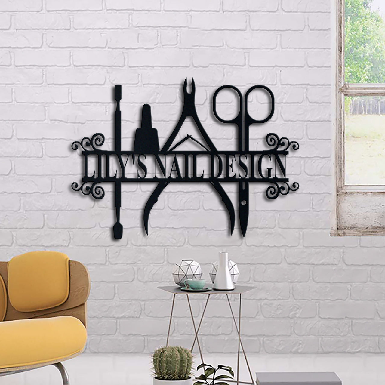 Nail Salon Shop Name Metal Wall Art Idea For Wall Decoration Personalized