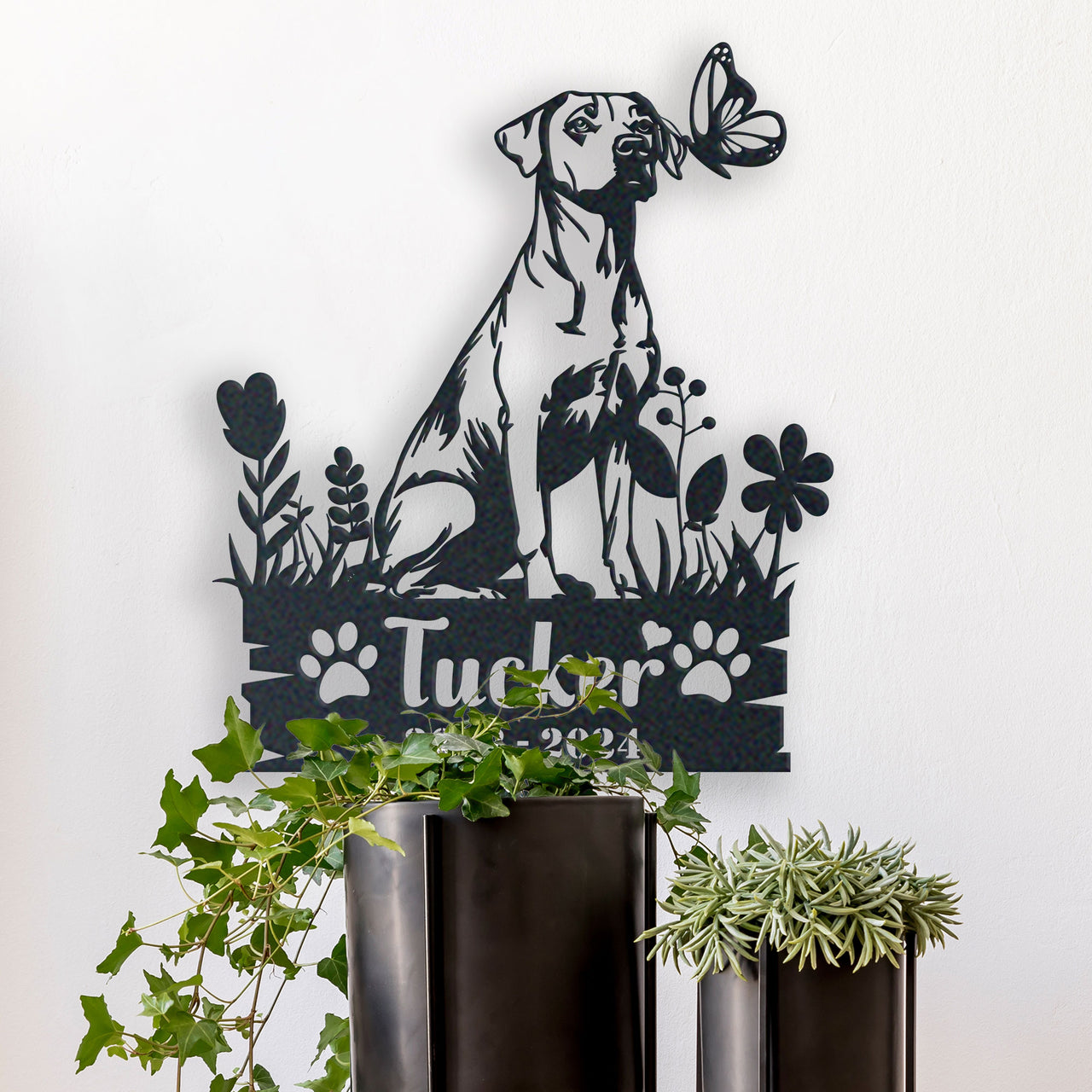 Personalized Garden Stake Gift for Black Mouth Cur Memorial Pet Sympathy Signs Dog Loss Gift