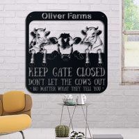 Thumbnail for Farm Life Keep Gate Closed Dont Let The Cows Out Name Personalized