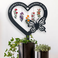 Custom Garden Stake with Birth Month Flower  Acrylic Ornament, Perfect for Garden Decor or Mothers Day Gift
