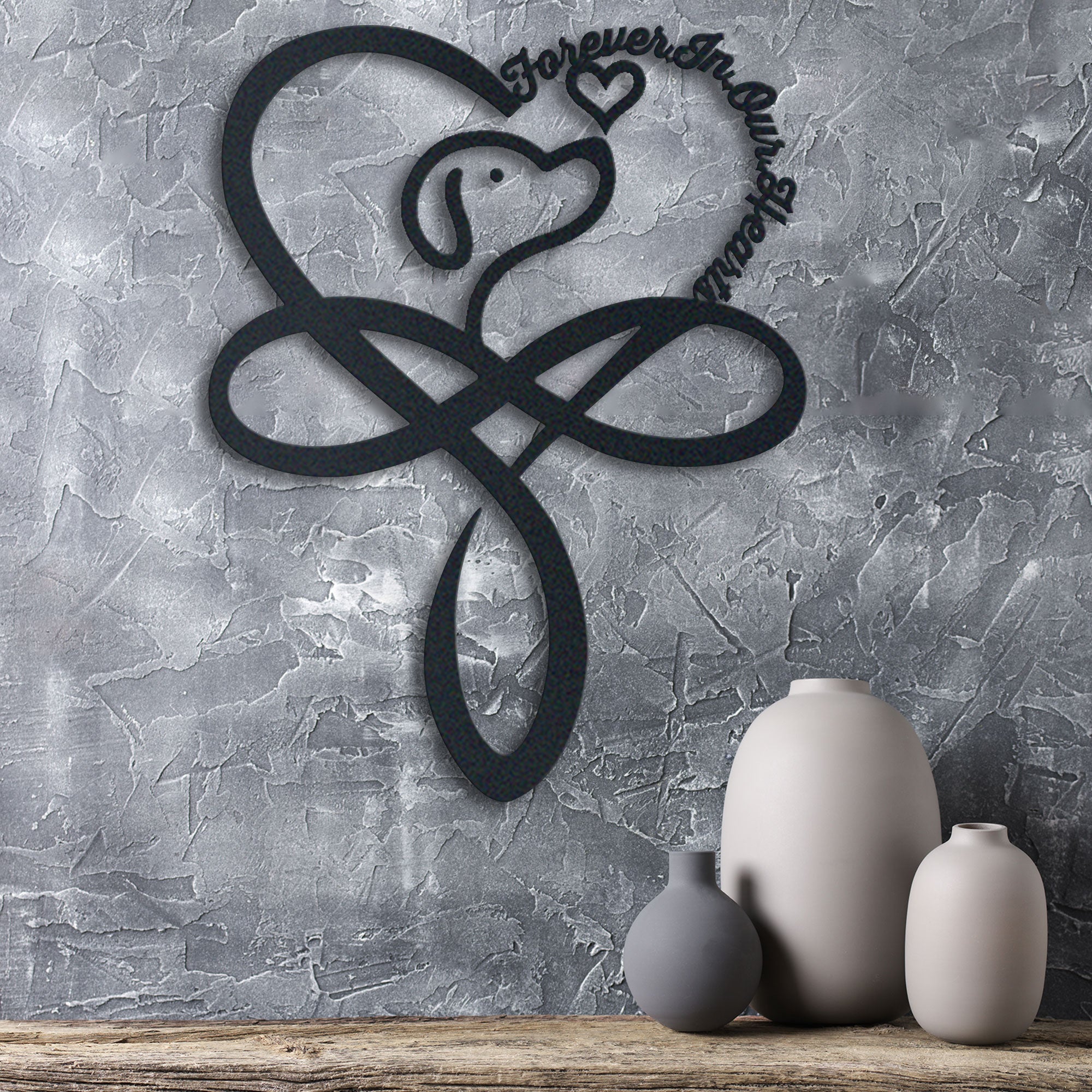 Dog Lover Metal Wall Art, Dog Memorial Signs with Text 