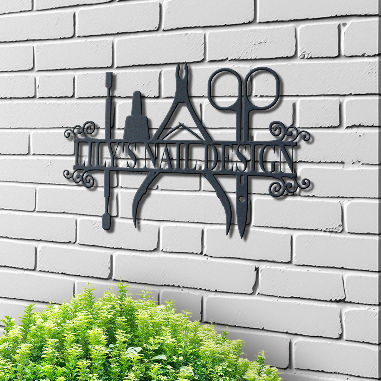 Nail Salon Shop Name Metal Wall Art Idea For Wall Decoration Personalized