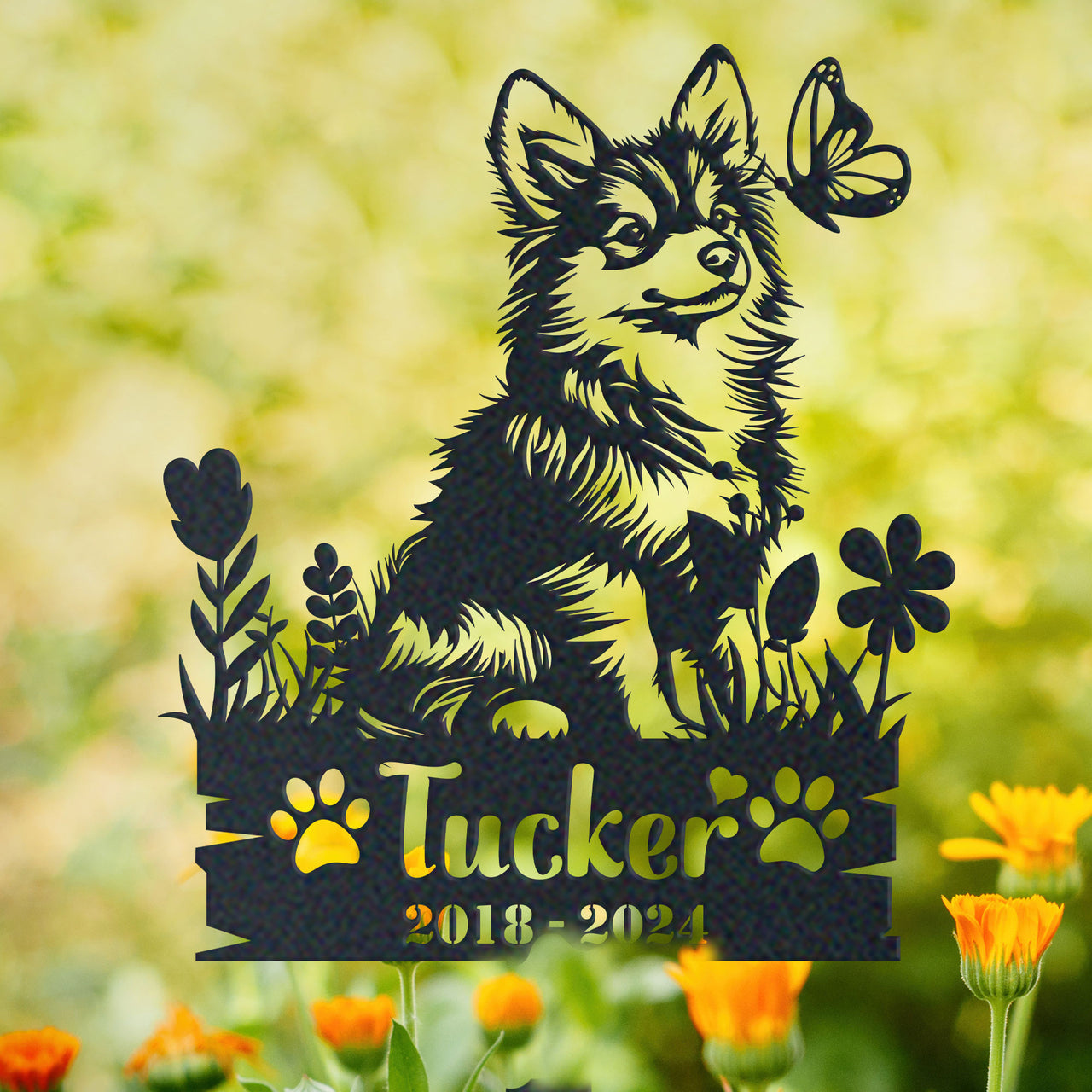 Personalized Garden Stake Gift for Pomsky Memorial Pet Sympathy Signs Dog Loss Gift