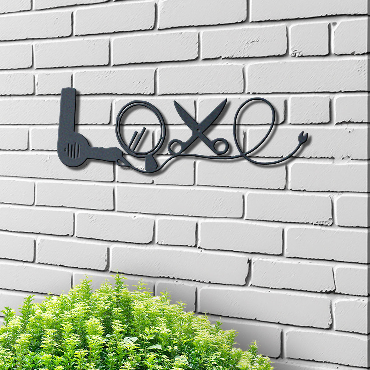 Hair Stylist Salon Metal Wall Art Idea For Wall Decoration