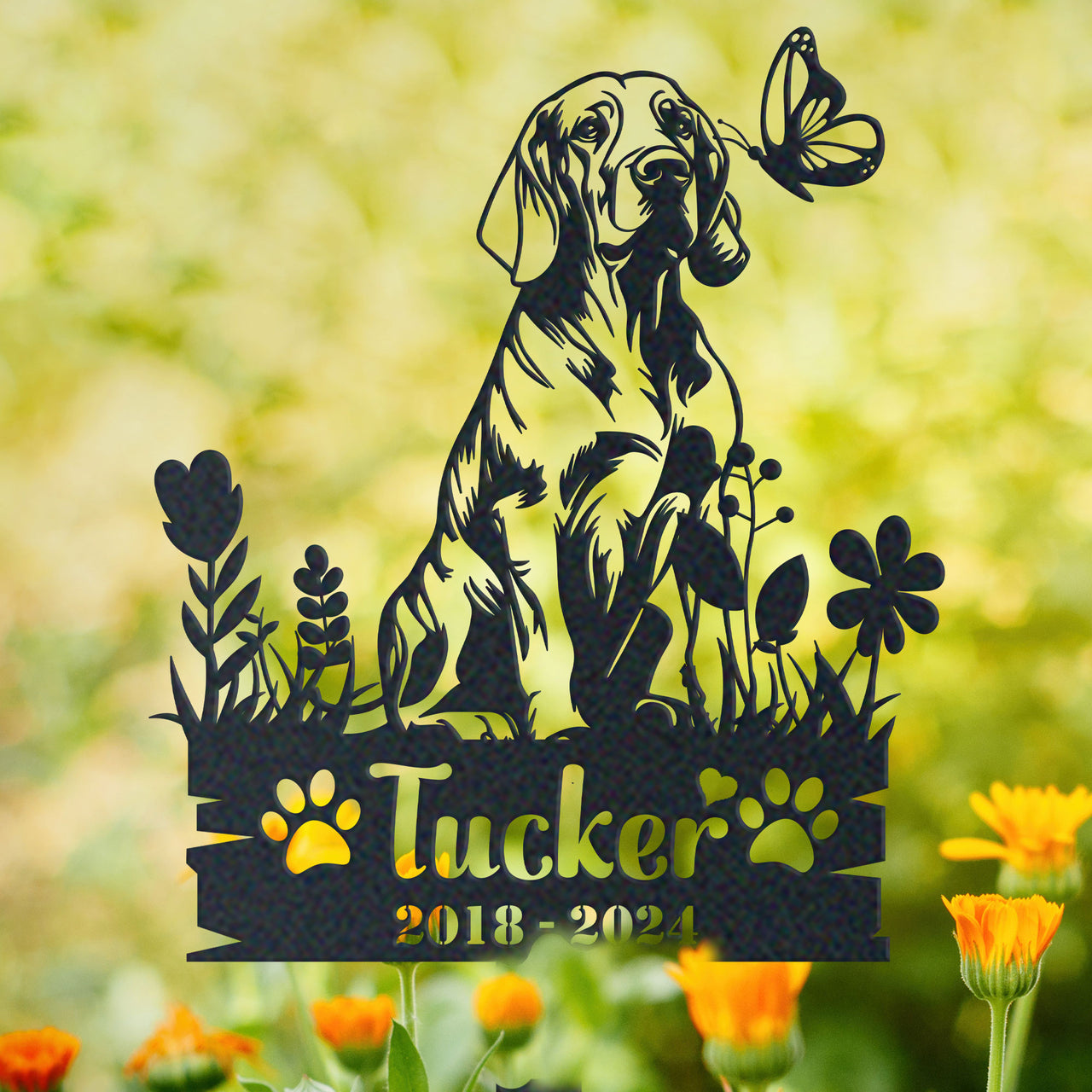 Personalized Garden Stake Gift for Bloodhound Memorial Pet Sympathy Signs Dog Loss Gift
