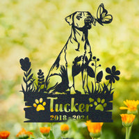 Personalized Garden Stake Gift for Black Mouth Cur Memorial Pet Sympathy Signs Dog Loss Gift
