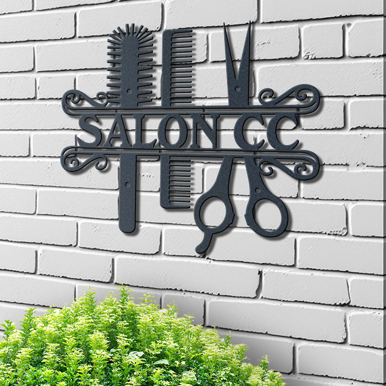 Hair Salon Personalized Name Metal Wall Art Idea For Wall Decoration