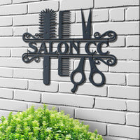 Thumbnail for Hair Salon Personalized Name Metal Wall Art Idea For Wall Decoration