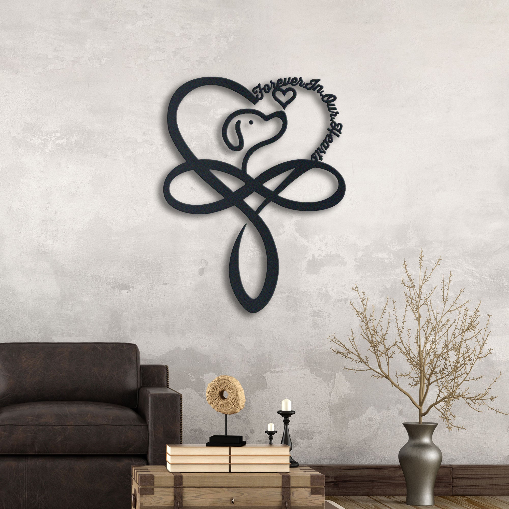 Dog Lover Metal Wall Art, Dog Memorial Signs with Text 