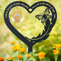 Thumbnail for Engraved Pet Memorial Garden Stake with Acrylic Ornaments, Custom Tribute for Lost Pets, Bereavement Gift