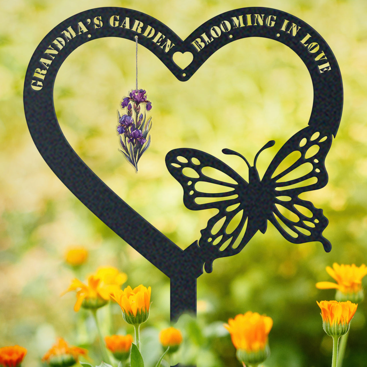 Custom Garden Stake with Birth Month Flower  Acrylic Ornament, Perfect for Garden Decor or Mothers Day Gift