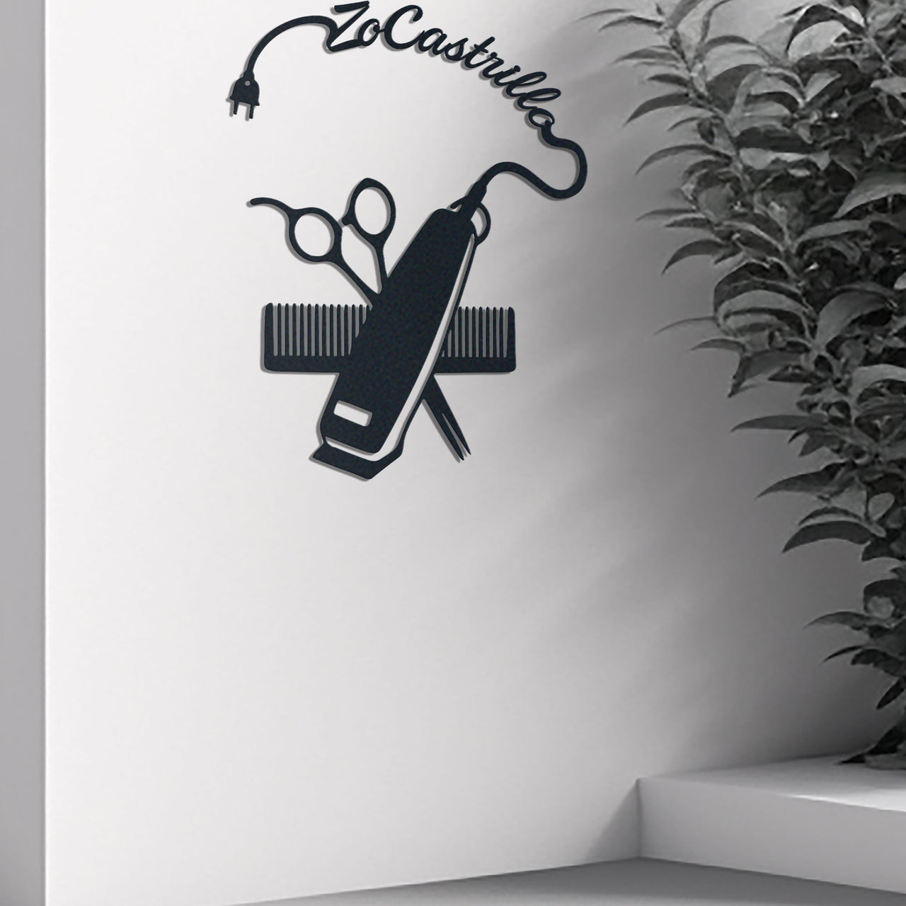 Hair Stylist Barber Metal Sign Name Personalized Idea For Wall Decoration 2