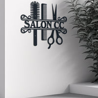 Thumbnail for Hair Salon Personalized Name Metal Wall Art Idea For Wall Decoration