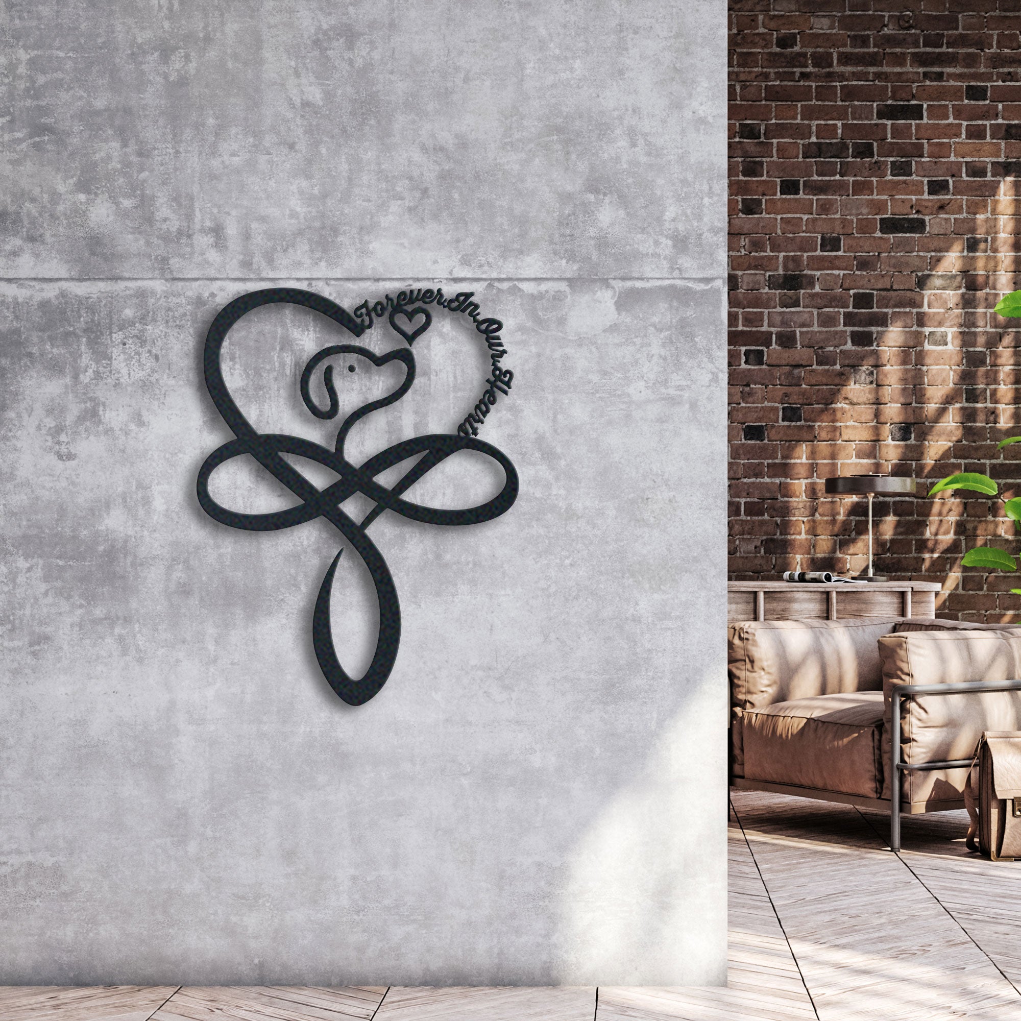 Dog Lover Metal Wall Art, Dog Memorial Signs with Text 