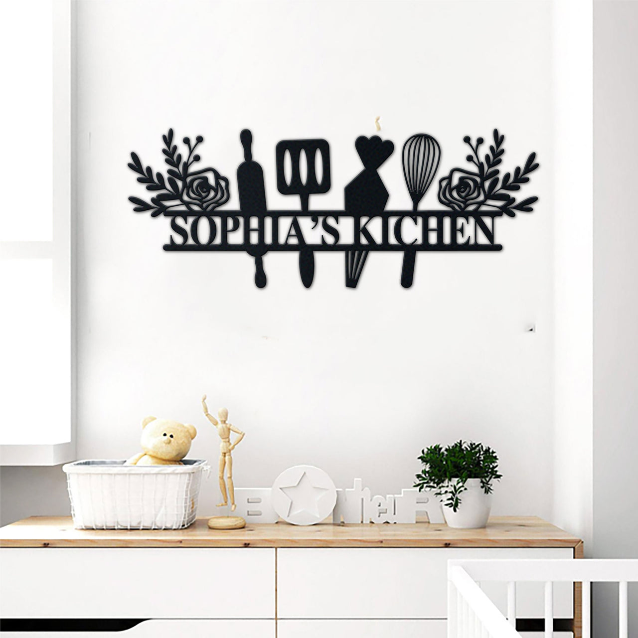 Baking Lovers Metal Wall Art Love Kitchen Personalized Idea For Wall Decoration