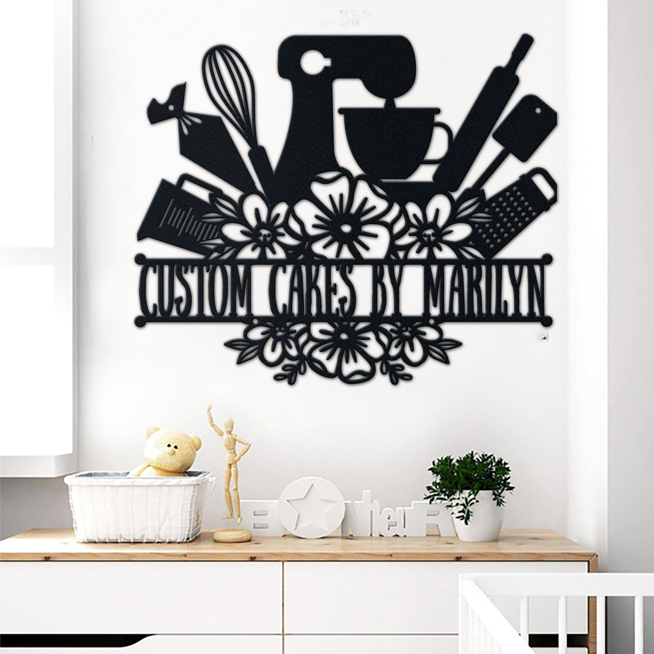 Baking Lovers Metal Wall Art Idea For Wall Decoration Personalized