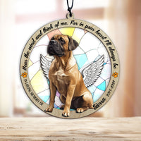 Suncatcher Ornament Boerboel Sitting Memorial, Dog Ornament Home Decor, Pet Loss Gift, Thoughtful Christmas Gift