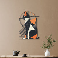 Abstract Cat Metal Wall Art, Whimsical Home Decor for Cat Lovers, Unique Feline, Housewarming Gift