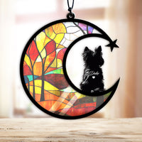 Suncatcher Ornament Yorkshire Terrier 2 Memorial, Dog Ornament Home Decor, Pet Loss Gift, Thoughtful Christmas Gift