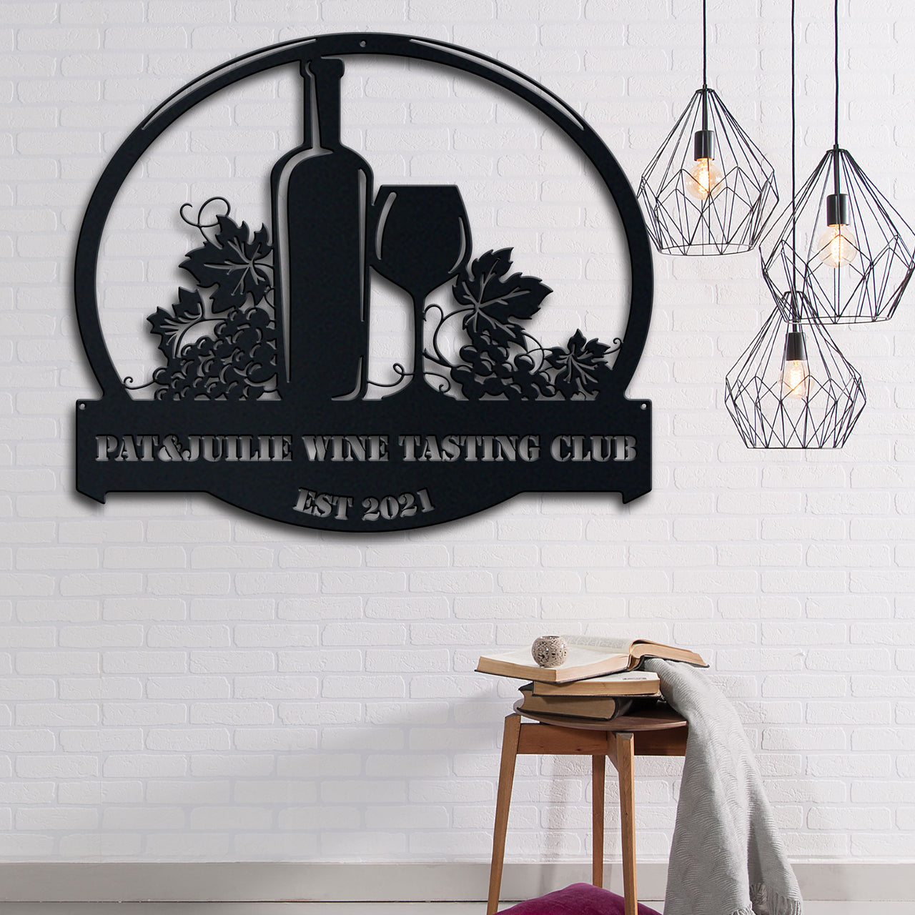 Wine Name Metal Wall Art Idea For Wall Decoration Personalized