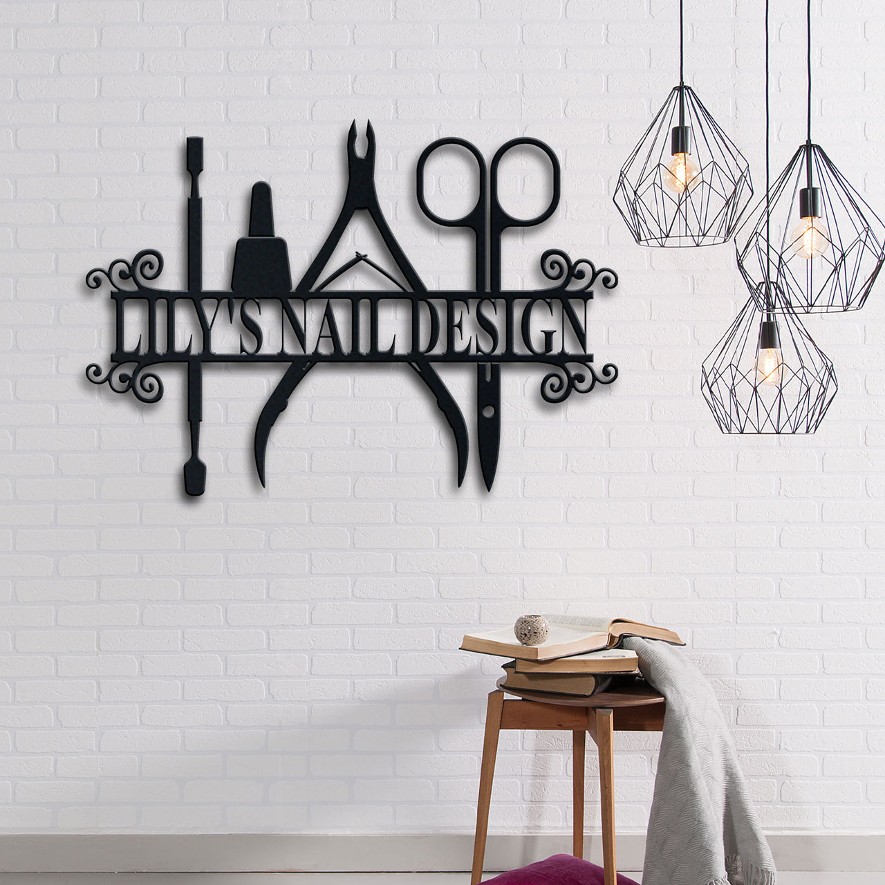 Nail Salon Shop Name Metal Wall Art Idea For Wall Decoration Personalized