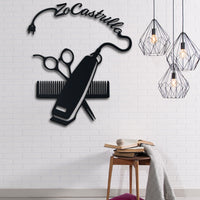 Thumbnail for Hair Stylist Barber Metal Sign Name Personalized Idea For Wall Decoration 2