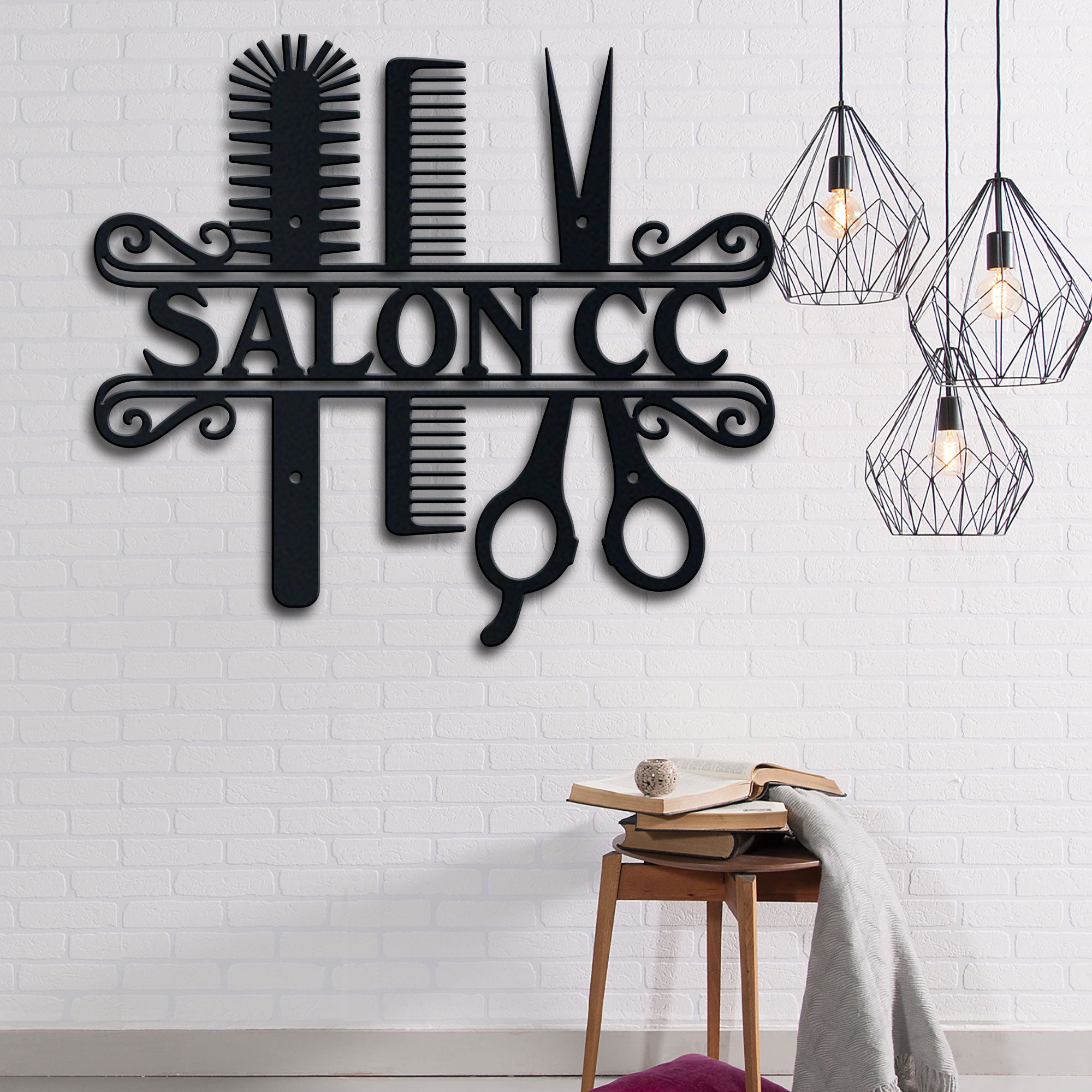 thumbnail image 2 of Metal Hairstylist Signs Wall Decor, Hairstylist Gift, Hairstylist Sign... 2 of 14