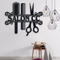 Thumbnail for Hair Salon Personalized Name Metal Wall Art Idea For Wall Decoration