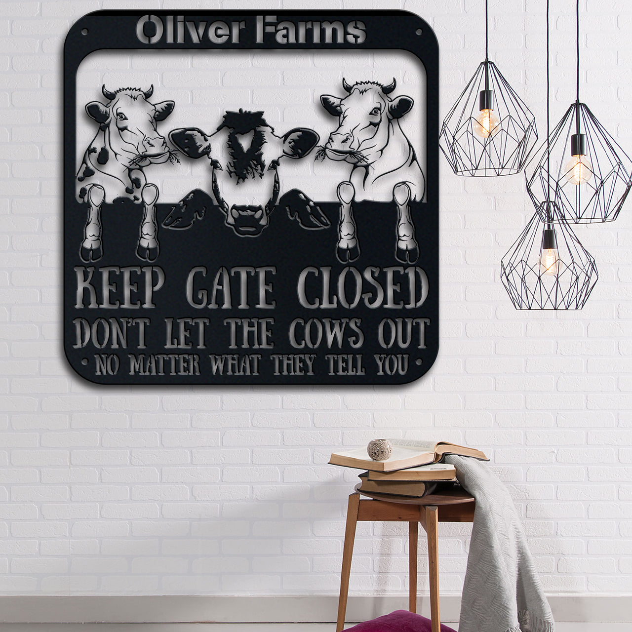 Farm Life Keep Gate Closed Dont Let The Cows Out Name Personalized