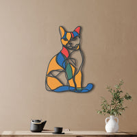 Thumbnail for Abstract Cat Metal Wall Art, Gift for Cat Lovers, Perfect for Cat Enthusiasts