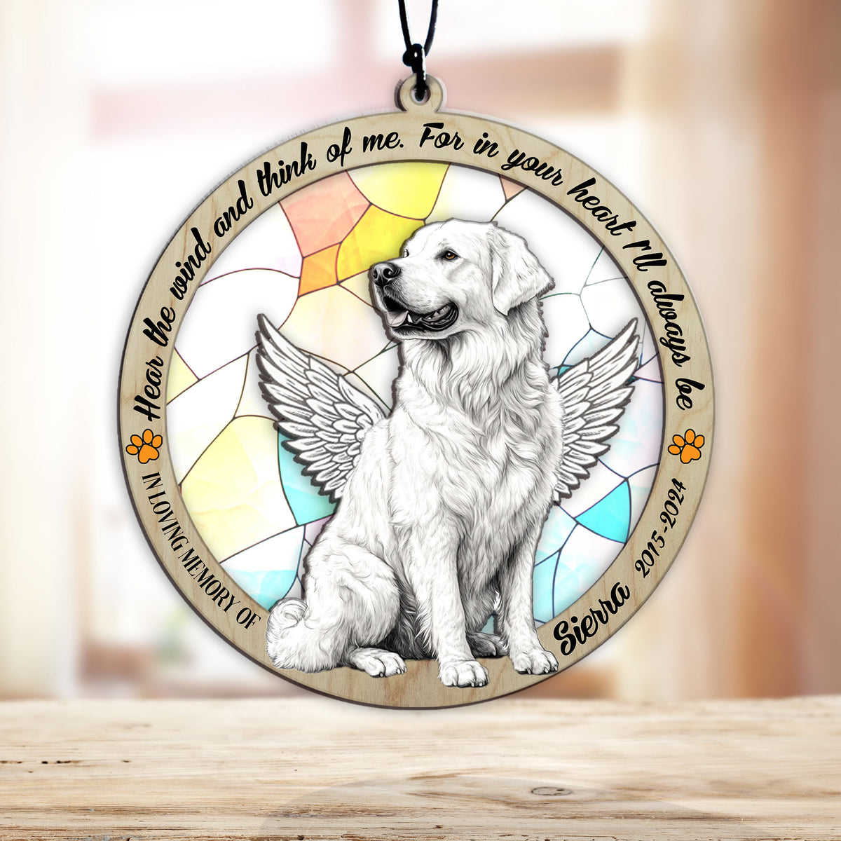 Personalized great pyrenees memorial garden stake with pet name and dates