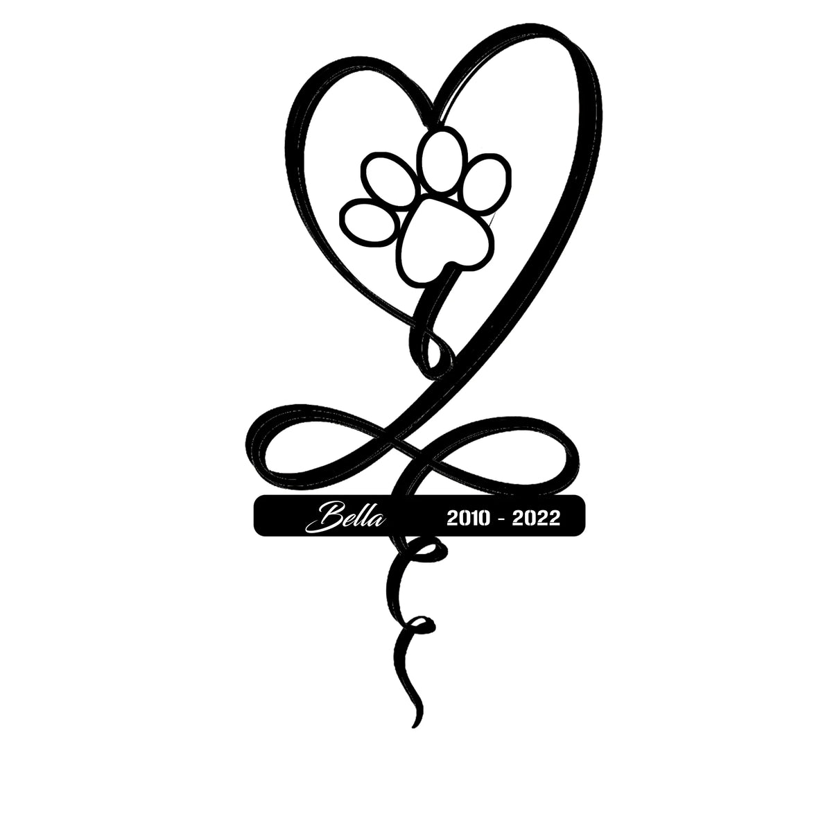 Personalized Cute Dogs Memorial Garden Stake, Dog Memorial Signs, Pet Loss Gift
